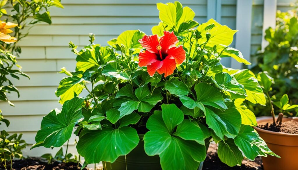 Watering Hibiscus