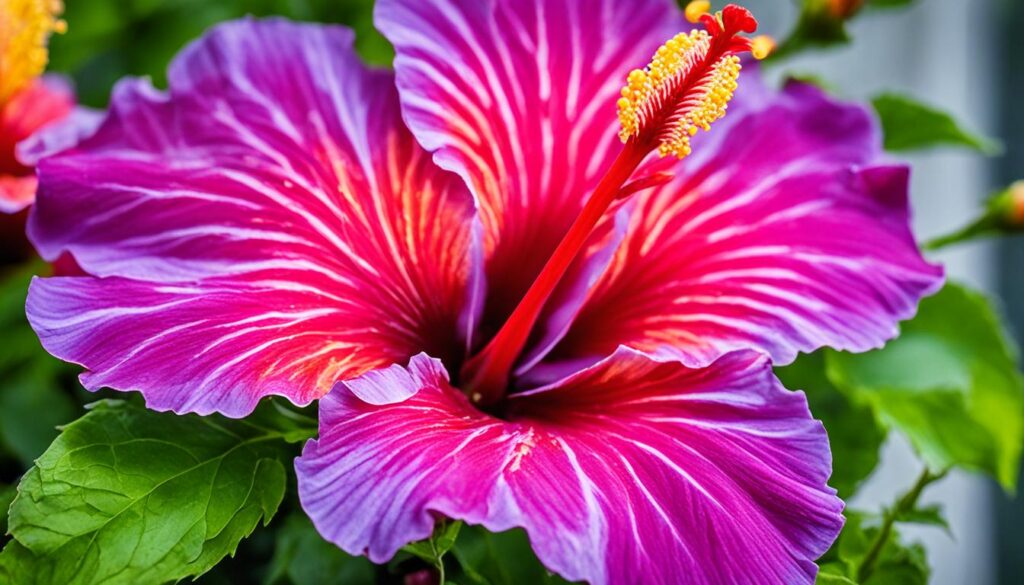 fiesta hibiscus flower