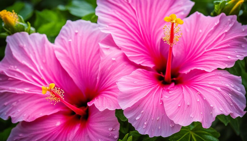 pink hibiscus flowers